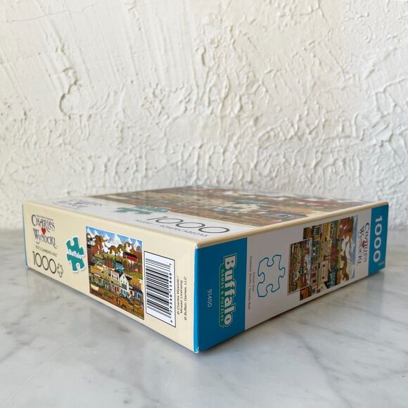 Charles Wysocki Pete's Gambling Hall 1000 Piece Jigsaw Puzzle Buffalo Games NEW - Picture 3 of 5